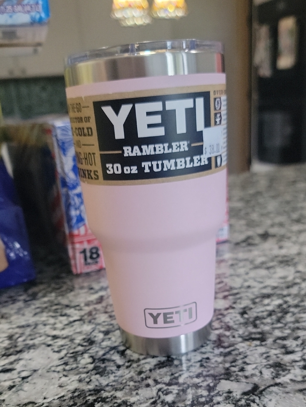 Yeti Rambler 30 oz Tumbler - Ice Pink with Stainless Trim